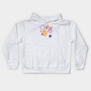 Pastel Geometric Blob Shapes Kids Hoodie